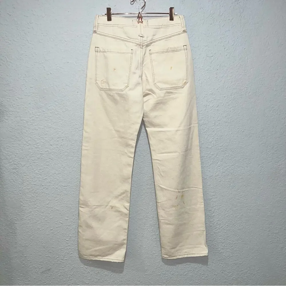 Free People Go Easy Womens Denim Distressed Bootcut Jeans